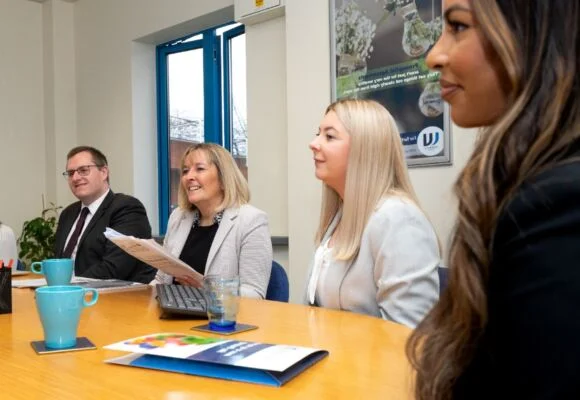 Conveyancing solicitor assisting a client